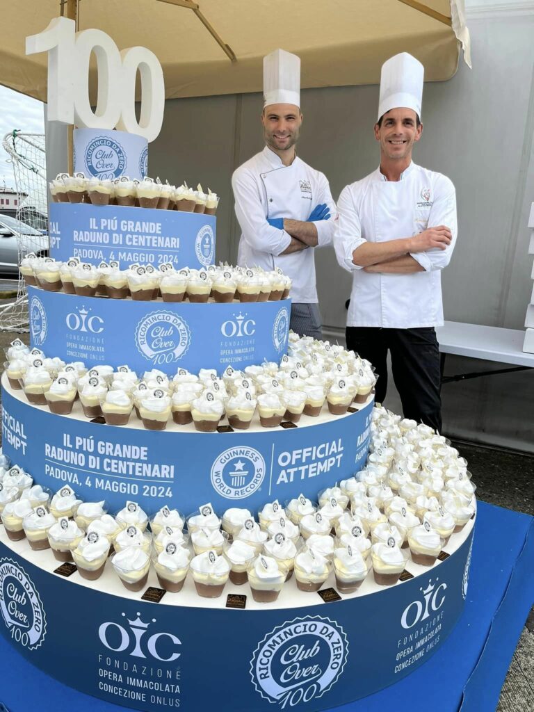 La torta del record, realizzata dalla Pasticceria Estense di Este